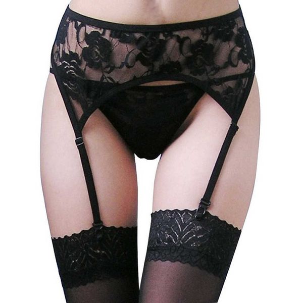 

women ultrathin wedding garter lace sheer thigh suspender belt gorgeous elastic waist garters girls suspenders, Black;white