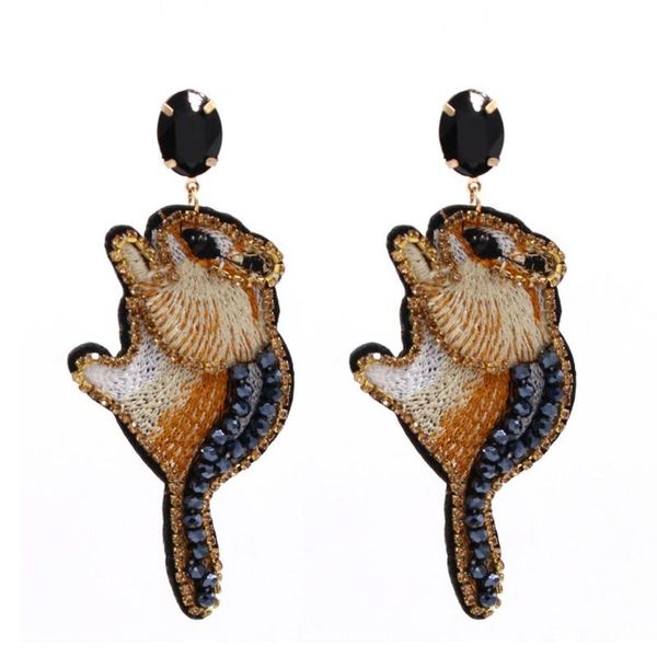 

beautiful earrings cute punk style animal pendant earrings female personality statement party accessories brincos diy, Silver