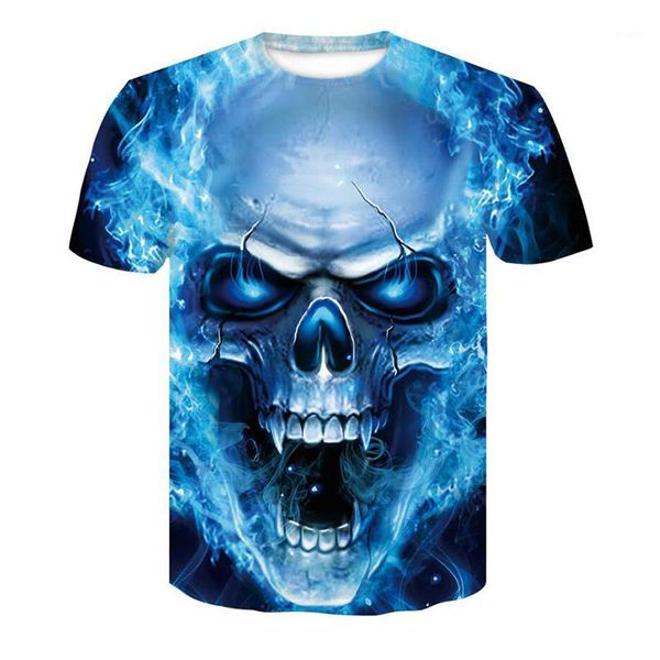 Camisetas masculinas Camiseta masculina / feminina Camiseta 2021 Design 3d Skull Print Top S-4xl1