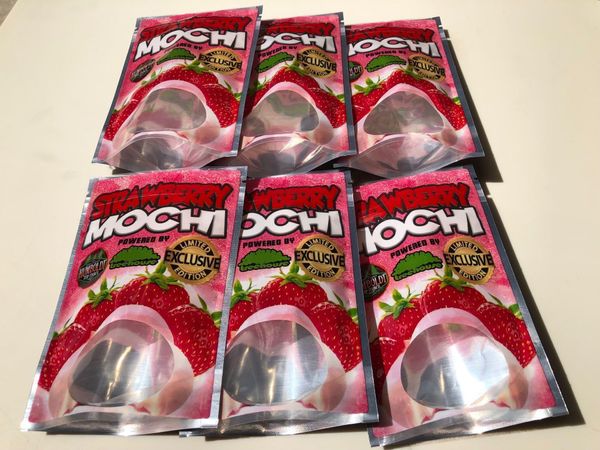 

strawberry mochi mylar label bag zipper packaging 3.5-7g childproof edibles pouch retail packaging bags wmtutt bdetoys