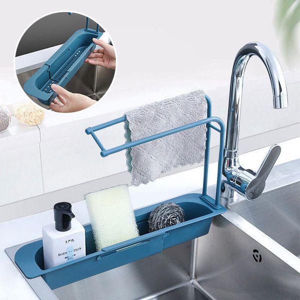 

kitchen storage & organization vanzlife sink shelf retractable countersponge dish cloth drain artifact rack stove