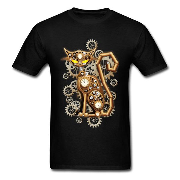 

family steampunk cat vintage copper toy for oversized mother day round neck fabric shirts sport hooded sweatshirt hoodie t shirt