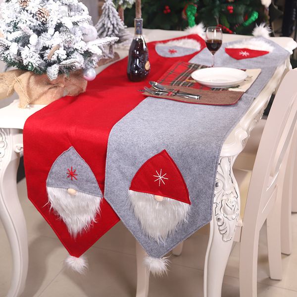 

2020 natale navidad gift linen runner merry christmas decoration for home table cristmas eve decor new year 2021