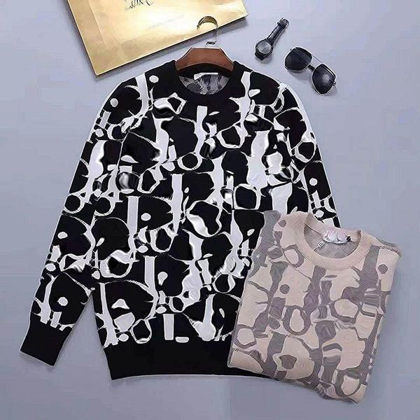 

2021 popular men designer sweater letter embroidery winter autumn, White;black