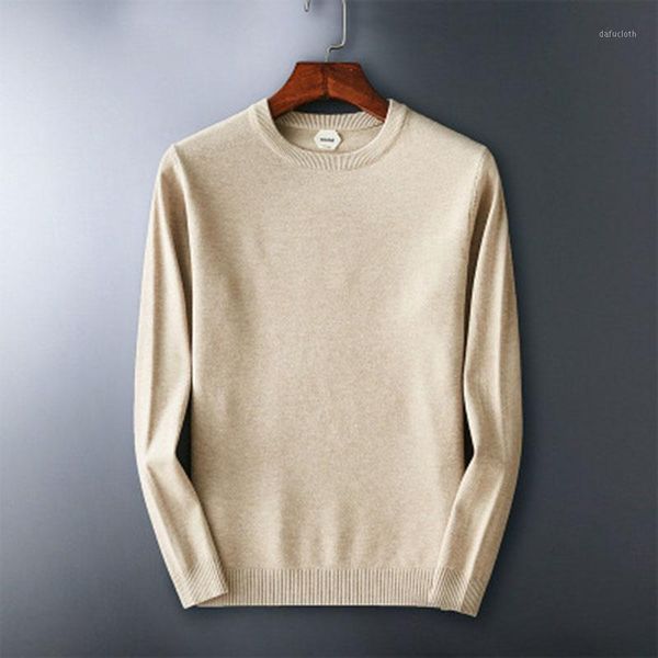 

casual knitted sweaters men 2021 spring new fashion o-neck pure warmth all-match pullovers cashmere sweater young men's 1, White;black