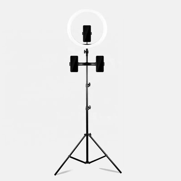 

10 inch ring light in pgraphic lighting three mobile phone video live led ring light with 2.1 m tripod stand beauty self
