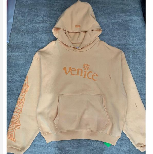 

puff print vintage hoodie men women 1 high-quality pullovers sweatshirts, Black