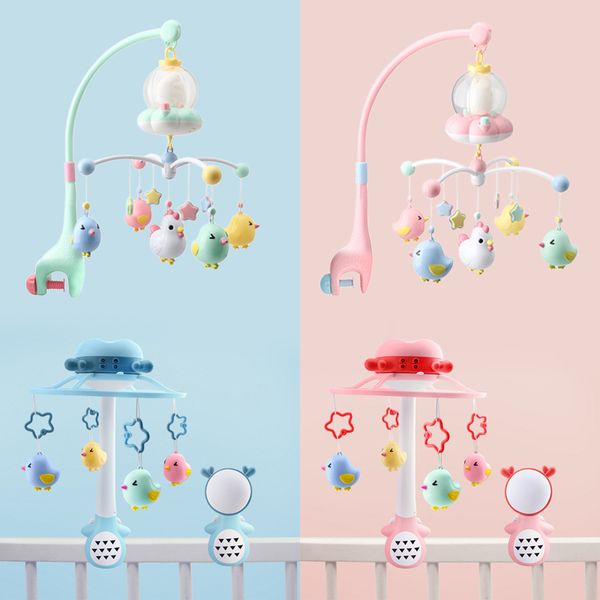 

music box rattles for kids baby toys 0 6 12 months mobile on the bed bell educational toys 0 newborns nightlight rotation rattle 1020
