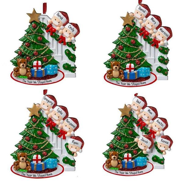 

factorychmtchristmas ornament colourful tree family happy 1pcs 2020 present gift home festival party accessories