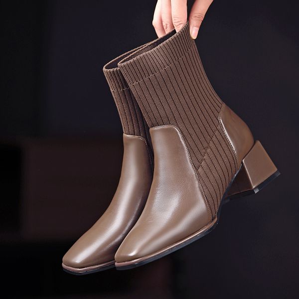 

2021 mode new ankle winter shoes black foot working boots woman 34-43 xfqe