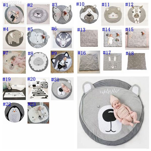 

baby climbing stereoscopic animal children room decorative floor mats round square crawling game mat kid tent carpet dhb2133