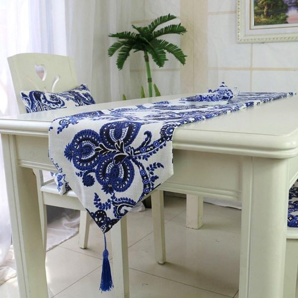 

table runner blue and white porcelain chinese style blue dinning table runner ng
