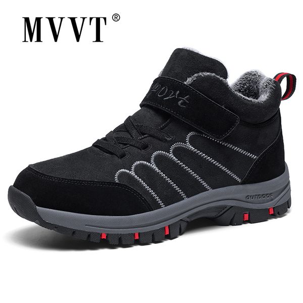 

large size men's ankle men/women snow shoes with fur fashion winter sneakers suede leather boots for men patent, Red;white