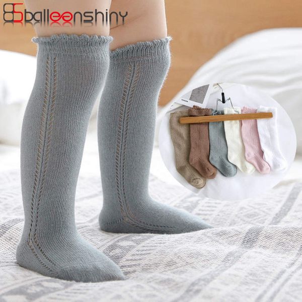 

balleenshiny baby boy девушка носки лето осень хлопок длинные детские носки сплошной цвет дети колено высокие носки для 0-7y грелки ноги y20, Pink;yellow