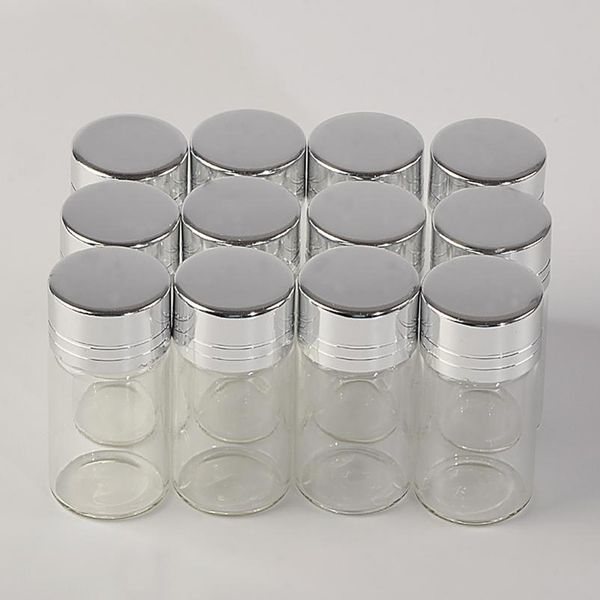 

7ml glass bottles screw cap silver aluminium lid empty glass jars vials bottles sealing up containe bbyjev