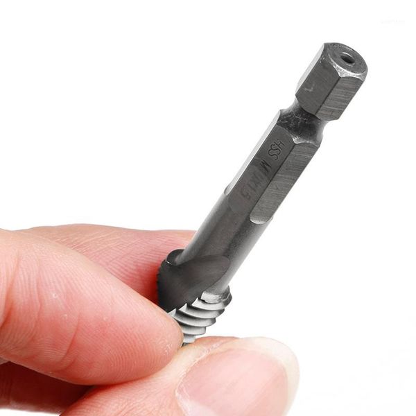 

6pcs/set high speed steel hss 4241 drill bits hex shank spiral tap m3-m10 n1hf1