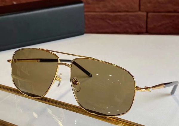 

eyewear 0069 gold protection brown sunglasse 60mm mens uv400 fashion cool with pilot new sunglasses box, White;black