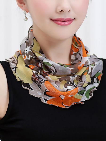 

scarves women's spring and autumn small scarf cover, sunscreen fake collar, mulberry silk bib, versatile thin neck protection, Blue;gray