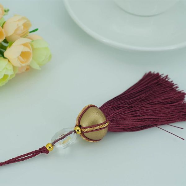 

wholesale 12pcs lot 10cm tassel with hanging rope silk sewing tassels trim decorative key tassel for curtains home decoration h jllkxj