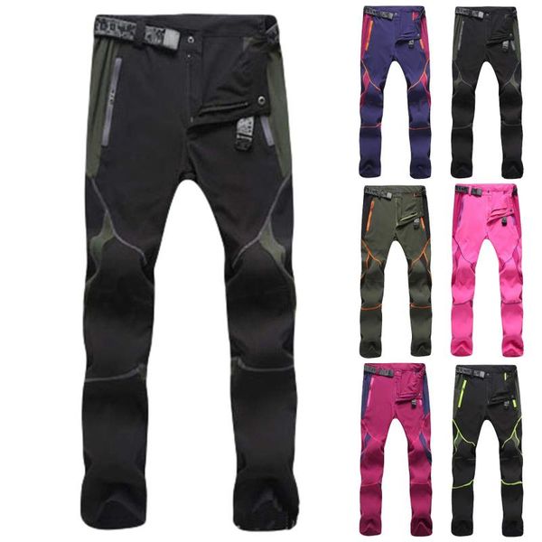 

outdoor pants men couple hiking fishing camping climb run trousers plus size oversized waterproof windproof pants#g4, Black;green
