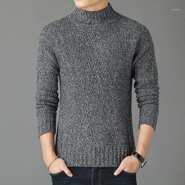 

new autumn winter cotton warm men sweater male turtleneck solid color casual sweaters slim fit knitted pullovers coat1, White;black