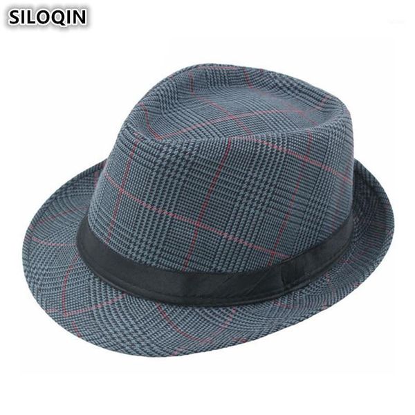 

siloqin new retro flat caps for men fedoras hat middle-aged fashion gentleman jazz hats classic vintage men's brands cap1, Blue;gray