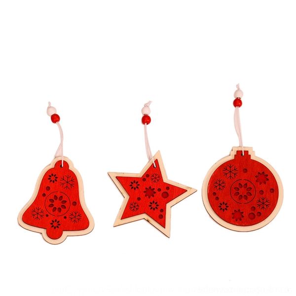 

kqebv christmas new decorative pendant creative 2020 double deck wooden wooden handicraft small products small pendant 2ngad