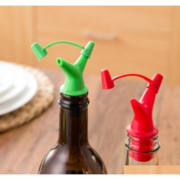 

double oil bottle mouth ser sauce bottles nozzle caps wine ser pour the liquid guiding device jllawi jjxh