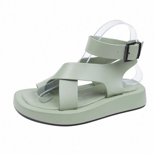 

women summer open toed sandals 3cm heel sandals fashion platform shoes 2020 fashion non-slip black and white basic #ga3k