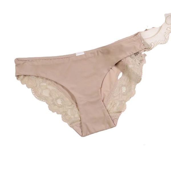 

2020 new ice women's traceless custom lace underwear, Black;pink