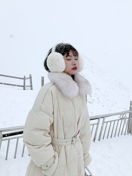 

2021 latest korean keep female newwarm version students' in muffs lovely winter protection plush ear bag antie folding new