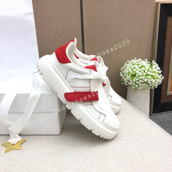 

designer casual shoes women neoprene grosgrain rubber sneakers letter platform trainers printing canvas shoe, Black;red