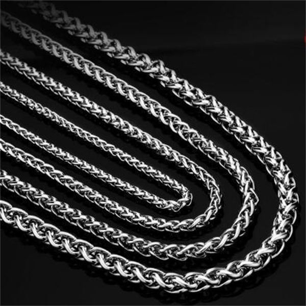 

men's necklace 316 stainless diy accessories titanium steel keel chain, Silver
