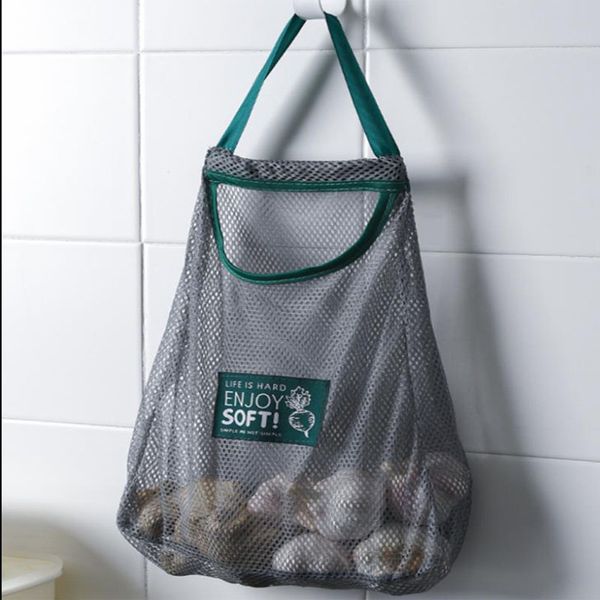 

kitchen vegetable fruit mesh storage bags home onion potato hanging bags hollow breathable garlic ginger organizer