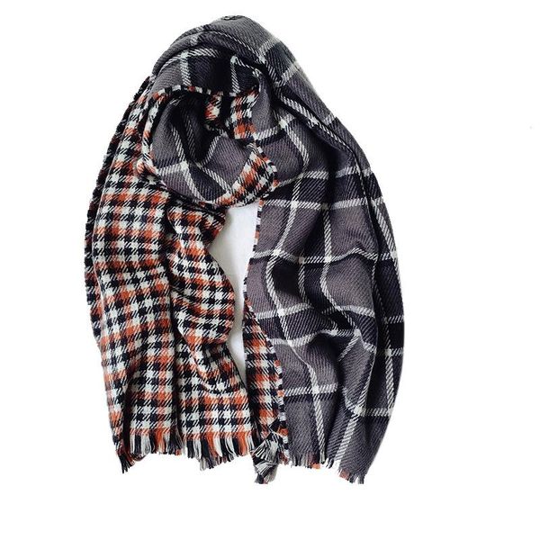 

зима нового кашемира шарф женщина теплого дизайн плед wrap толстой вязаная шарфы женское одеяло bandanaad010, Blue;gray