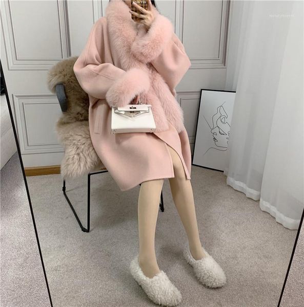 

2020 new cloth coat female tape collars placket cuff fur coat, coat dress1, Black