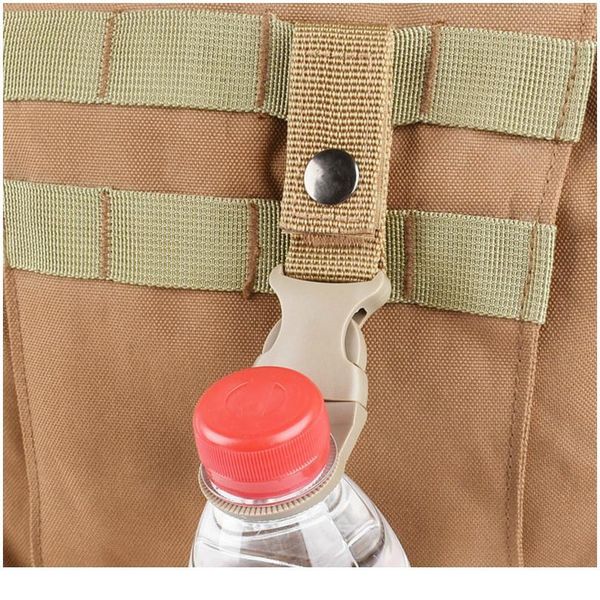 

molle attach webbing outdoor quickdraw carabiner backpack hanger hook camp hike water bottle clip hang clasp buckle hol qylrsc