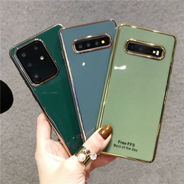 

simple electroplating mobile phone shell soft protective case for samsung s9/s10/s20 + note10/9 a51/a71