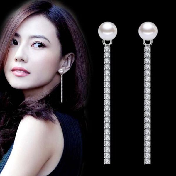 

dangle & chandelier nehzy 925 sterling silver jewelry woman fashion earrings retro long tassel cubic zirconia creative
