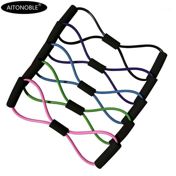 

resistance bands aitonoble 8 word chest developer training muscle expander rope fitness exercise pulling yoga tube sports1