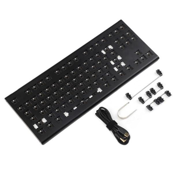 

ranger rgb pcb board 87 keys full aluminum alloy keyboard shell diy swap type-c programmable mechanical keyboard parts