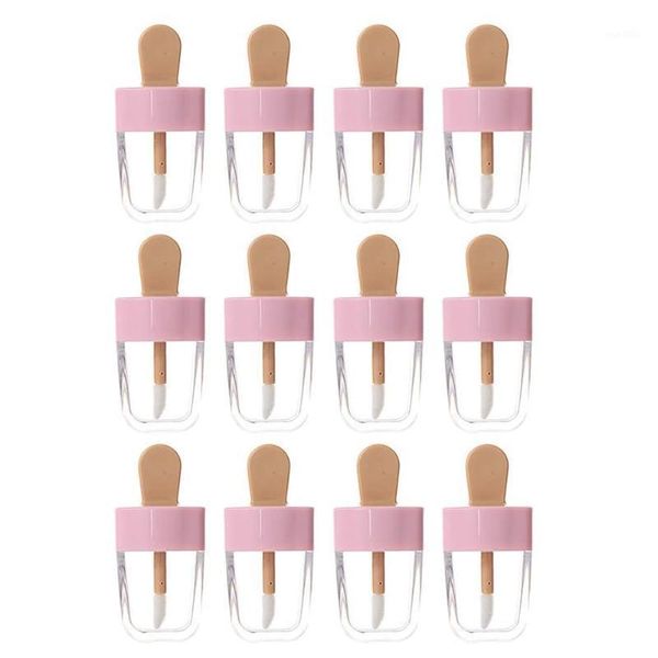 

12pcs empty ice cream lip glaze tube lip makeup tube bottle gloss bottles packaging material makeup diy glaze1