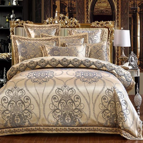

bedding sets hm life stain silk jacquard cotton lace duvet cover set king  bedsheet pillow shams parure de lit adulte1