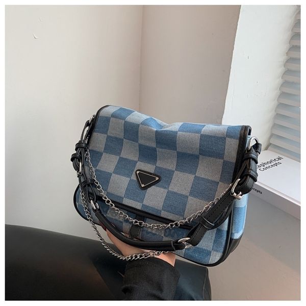 

designer sale bag large capacity women's bag new fashion autumn winter canvas chain messenger single shoulder armpit