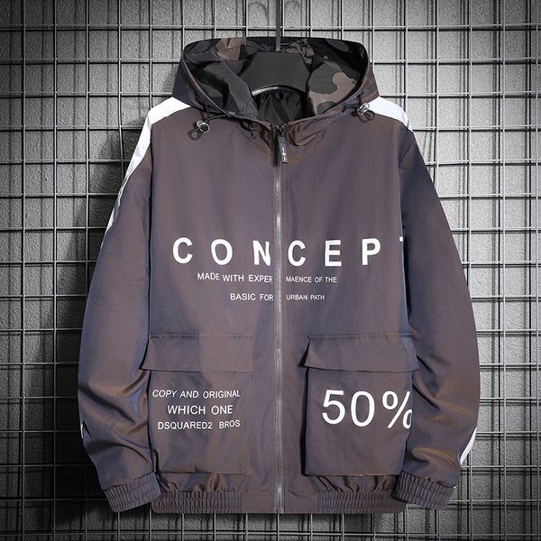 

2021 new in the open, dark, green autumn winter wind-proof man's oversize 6xl 7xl 8xl jacket fashion clothes 00be, Black;brown