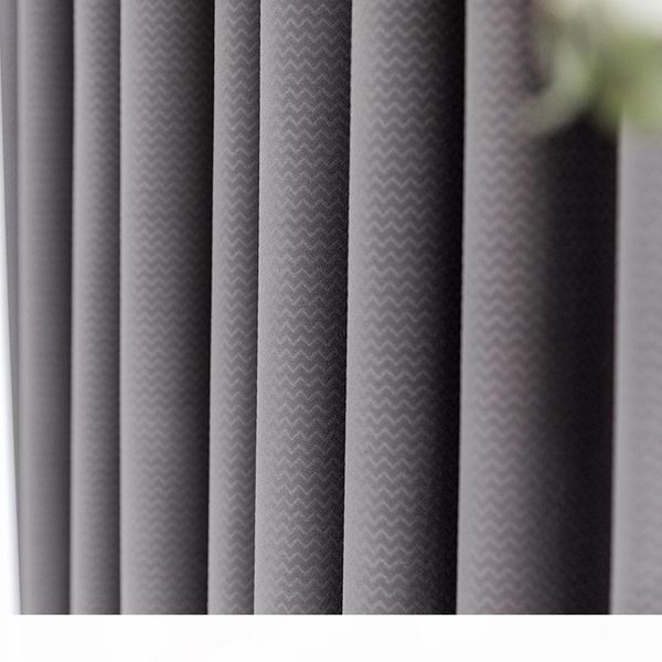 

custom curtain nordic livingroom simplicity gray flannel embossing shading bedroom thick blackout curtain drape m879