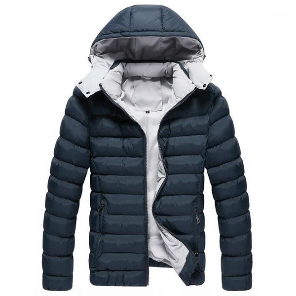

men winter jacket hooded mens parkas casual warm male hoodies fashion thick thermal coats brand clothing jackets1, Black