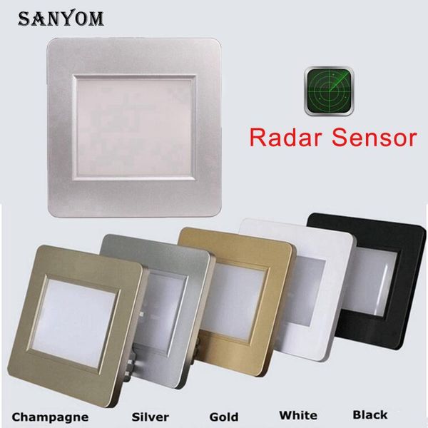 

smart led wall light 1.5w radar detection stair lights recessed wall lamp for step,ladder,kitchen,foyer,livingroom,indoor