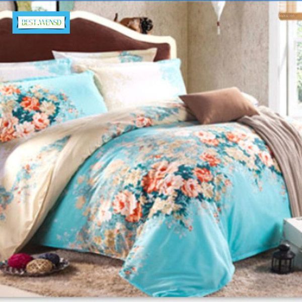 

wensd housse de couette reactive print 4pcs housse de couette bedding set luxury include duvet cover&bed sheet&pillowcase1