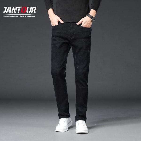 

весна осень новые хлопковые джинсы мужские высококачественные джинсовые брюки мягкие мужские брюки черный джин мода большой размер 40, Blue